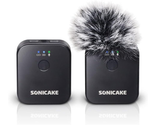Бездротовий мікрофон петличний SONICAKE 2,4 ГГц, радіус дії 50 м, 10 годин