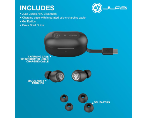 Бездротові наушники-вкладиші JLab JBuds ANC 3 Black