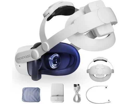 Налобний ремінь Noiposi з акумулятором для Oculus Quest 2, 7500 мАг