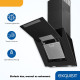 Витяжка Exquisit KFD 607-2L, світлодіодне освітлення 7 різних кольорів