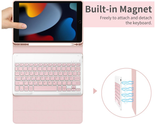 Чохол-клавіатура EasyAcc, сумісна із iPad 10,2 '' (9/8/7 покоління 2021/2020/2019)