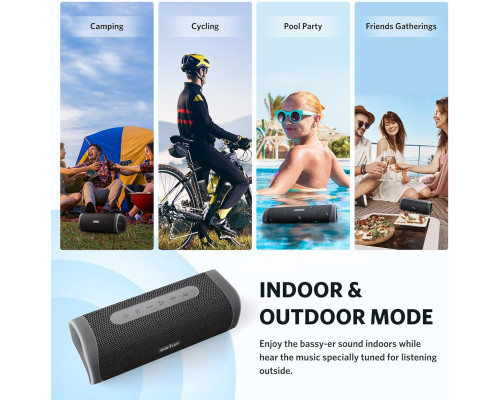 Bluetooth-колонка EarFun гучний стереозвук, насичений бас, водонепроникність і пилонепроникність