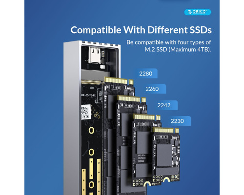 Зовнішня кишеня ORICO USB4.0 M.2 NVMe SSD
