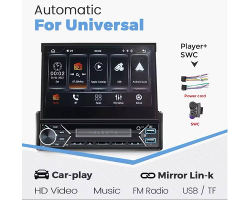 Автомобільний плеєр NAVIFLY Carplay Android Auto Універсальний MP5-плеєр