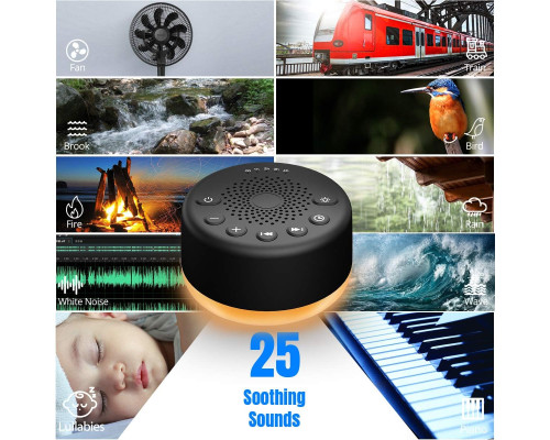 Генератор білого шуму Easysleep Sound з 25 заспокійливими звуками та нічним освітленням