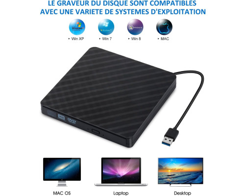 Зовнішній CD/DVD привід AUELEK USB 3.0