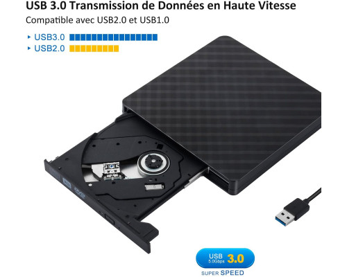 Зовнішній CD/DVD привід AUELEK USB 3.0