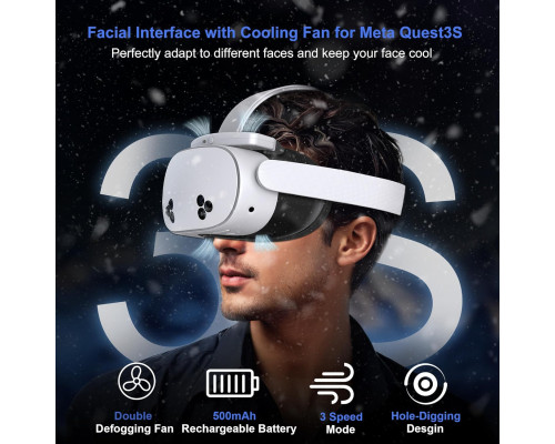 Вентилятор охолодження лицьового інтерфейсу для аксесуарів Meta Quest 3S