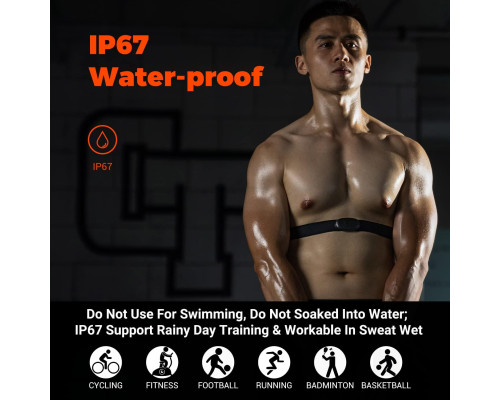 Нагрудний пульсометр COOSPO H6 з Bluetooth 4.0 ANT+ IP67 / датчик серцевого ритму Peloton Polar DDP Yoga Map My Ride