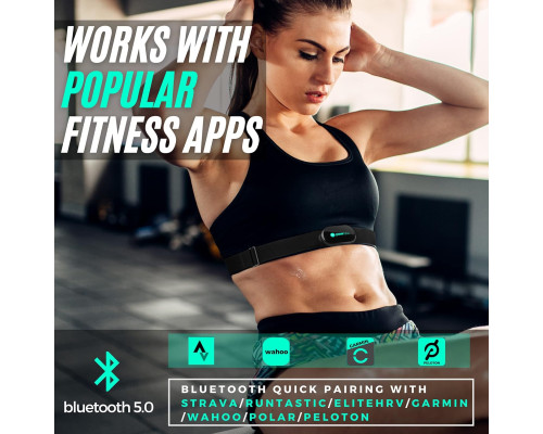 Нагрудний ремінь для монітора серцевого ритму Powr Labs з Bluetooth та ANT+
