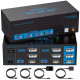 USB 3.0 HDMI+2 Displayport KVM-переключатель 3 монитора 2 компьютера 8K при 60 Гц/4K при 120 Гц