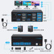 USB 3.0 HDMI+2 Displayport KVM-переключатель 3 монитора 2 компьютера 8K при 60 Гц/4K при 120 Гц