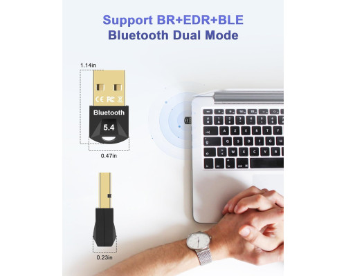 Адаптер Bluetooth 5.4 для ПК USB для Windows 11/10/8.1/7
