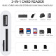 Кардрідер 3 в 1 USB-C SD/TF MicroSD + USB 2.0