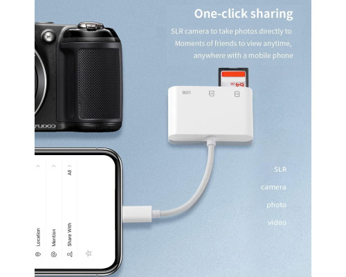 Кардрідер 3 в 1 USB-C SD/TF MicroSD + USB 2.0