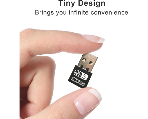 Адаптер USB WLAN AC1300 (до 867 Мбіт/с 5 ГГц, 400 Мбіт/с 2,4 ГГц)