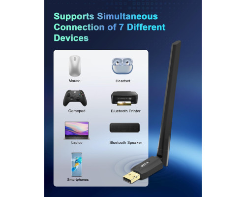Адаптер Bluetooth USB Dongle - WiFi Bluetooth USB 2 x 5dBi