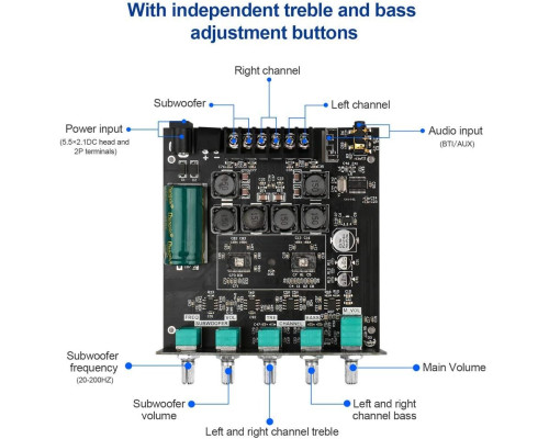 Плата підсилювача звуку Bluetooth