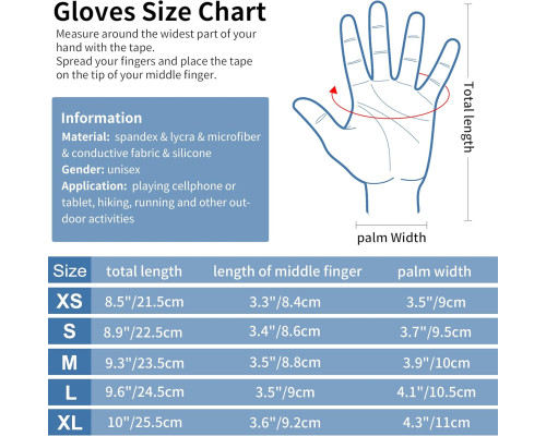 Зимові спортивні термофлісові рукавички Atarni Warm Touchscreen Gloves L