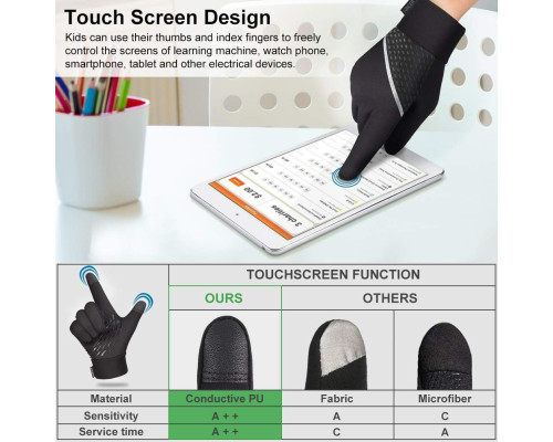 Дитячі спортивні термофлісові рукавички Oopor Kids Warm Touchscreen Gloves L 10-12 років