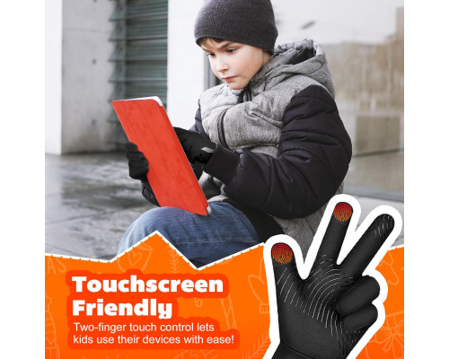 Дитячі спортивні термофлісові рукавички Oopor Kids Warm Touchscreen Gloves М 6-8 років
