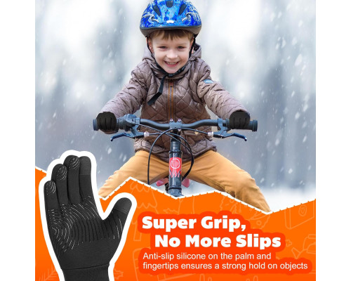Дитячі спортивні термофлісові рукавички Oopor Kids Warm Touchscreen Gloves М 6-8 років