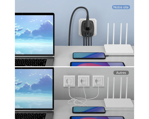 Розетка GlamPiece 5-в-1 з USB