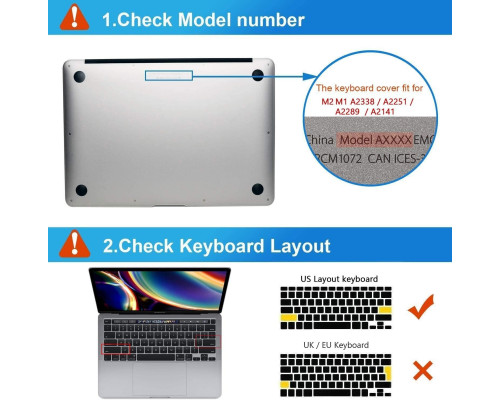 Захисна плівка для клавіатури EooCoo для MacBook Pro 13/16 дюймів