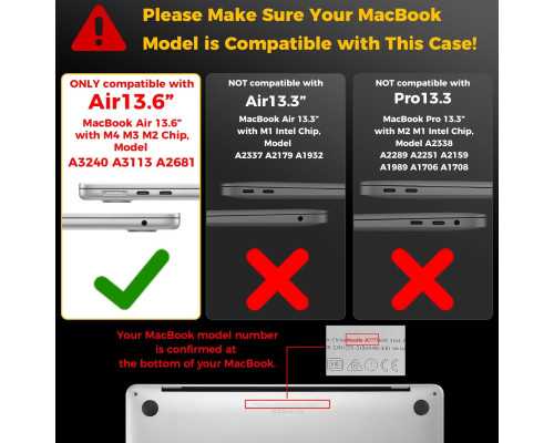 Прозорий захисний чохол для MacBook Air 13,6 дюймів