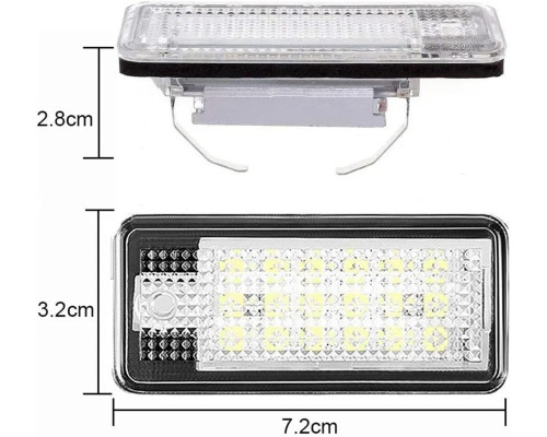 LED підсвітка номерного знаку для автомобілів Audi A4 A6 A8 B6 B7 Q7