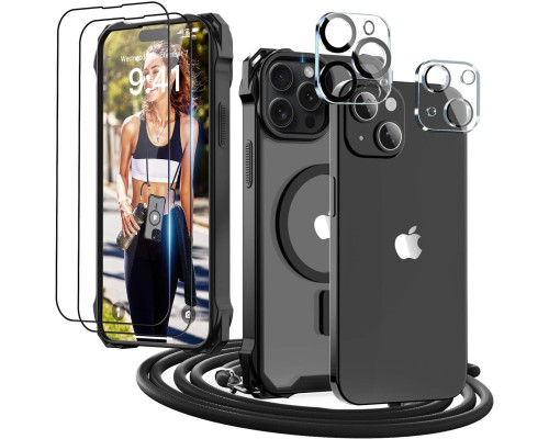 Захисний чохол з Magsafe для iPhone 12/12 Pro + захисне скло 2 шт