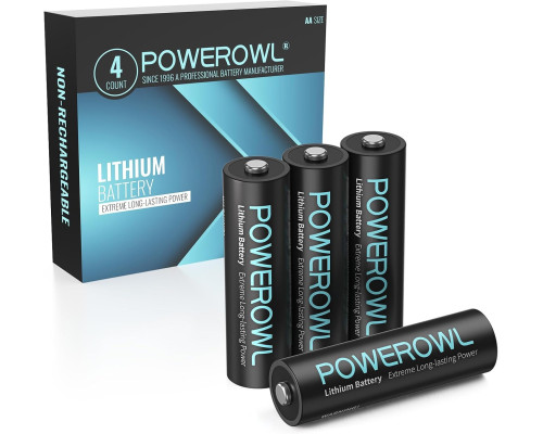 Літієві батареї POWEROWL AA 1,5 В (4 шт)