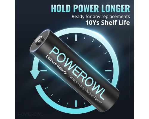 Літієві батареї POWEROWL AA 1,5 В (4 шт)