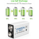Акумуляторні батареї POWEROWL 9V 600mAh із зарядним пристроєм (4 шт)