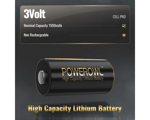 Літієві батареї POWEROWL CR123A 3V (6 шт)