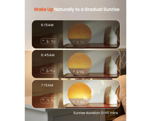 Розумний будильник-нічник з підсвічуванням Dreamegg Sunrise 1