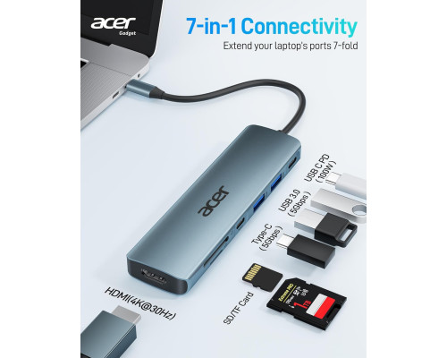 Концентратор USB C / адаптер USB C - HDMI 7 в 1