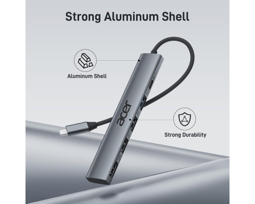 Концентратор Acer 5 в 1 USB C з 4K HDMI 15 см
