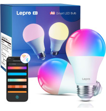 Розумна лампочка Lepro AI B1 E27 8,5 Вт 806 лм з регульованою яскравістю (комплект 2 шт)