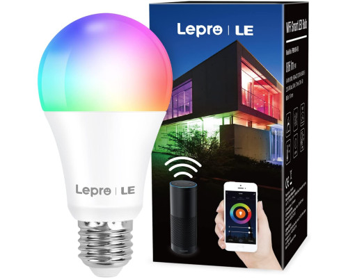 Розумна світлодіодна лампа Lepro E27 9 Вт 806 лм WiFi з регулюванням яскравості
