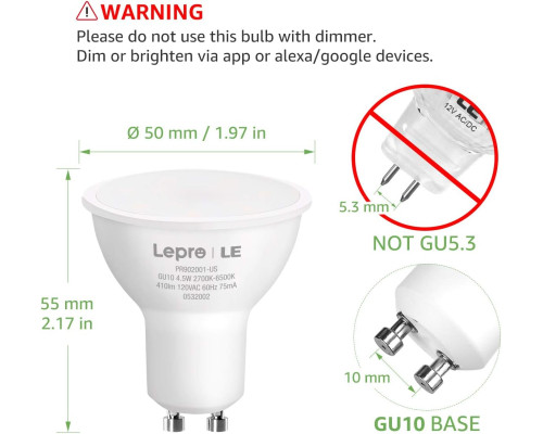 Світлодіодні лампочки Lepro Alexa GU10