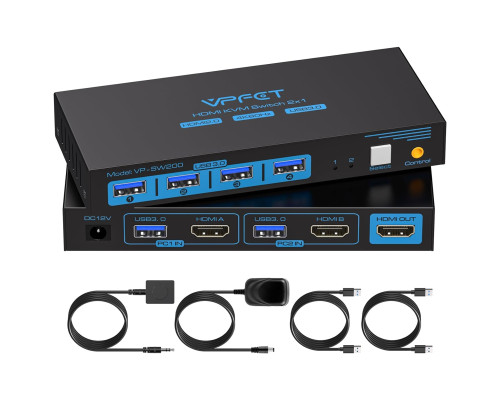 HDMI KVM-перемикач для 2 ПК та 1 монітора