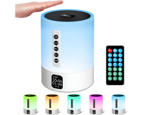 Нічник-будильник Bluetooth-колонка /  нічна лампа Juylux з розумним сенсорним датчиком