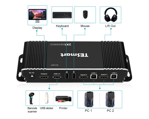KVM-перемикач TESmart HDMI PC Switcher