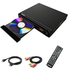 Компактний DVD-програвач WISCENT для телевізора з HDMI/RCA/USB/мікрофоном