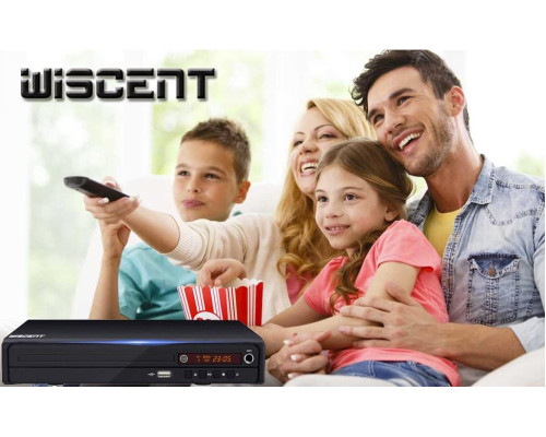 Компактний DVD-програвач WISCENT для телевізора з HDMI/RCA/USB/мікрофоном