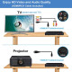 Компактний DVD-програвач WISCENT для телевізора з HDMI/RCA/USB/мікрофоном