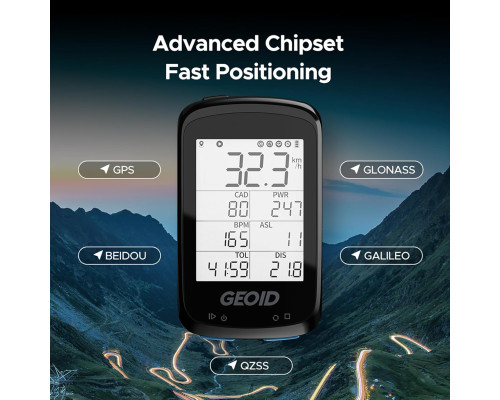 Велокомп'ютер CC500 GPS ANT+ Bluetooth / бездротовий спідометр для велосипеда з автоматичним підсвічуванням