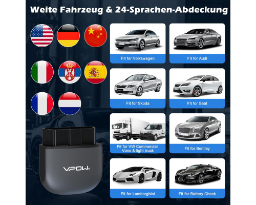 Зчитувач кодів OBD2 Bluetooth 5.1