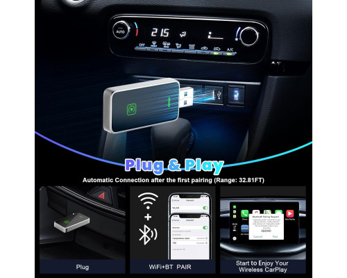Бездротовий адаптер Carplay для iPhone